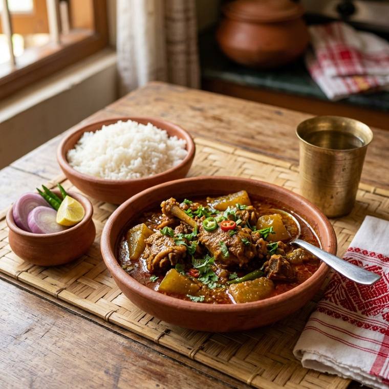 Duck Curry with Ash Gourd, a Assam dish, 304 kcal per serving
