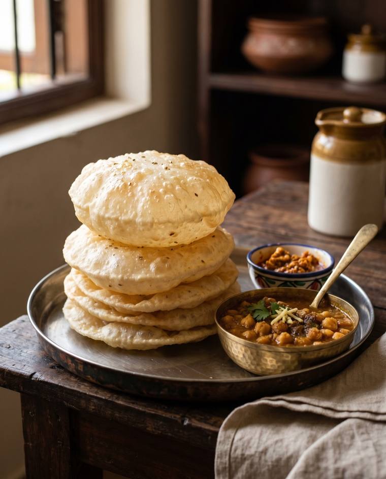 Luchi, a West Bengal dish, 226 kcal per serving