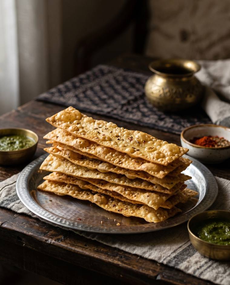 Fafda, a Gujarat dish, 194 kcal per serving