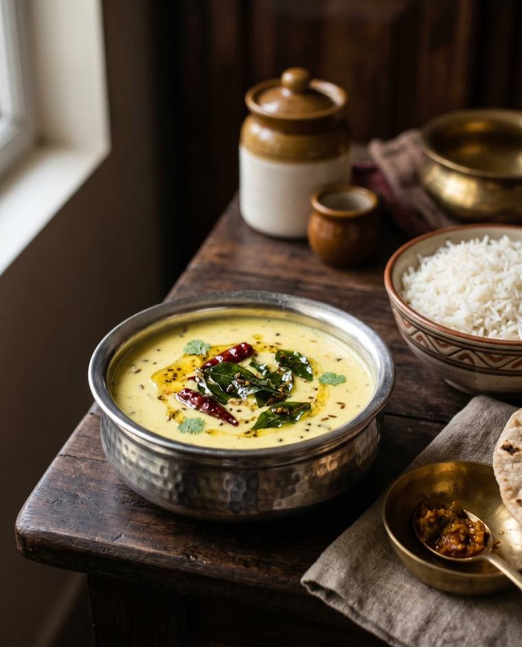 Gujarati Kadhi, a Gujarat dish, 113 kcal per serving