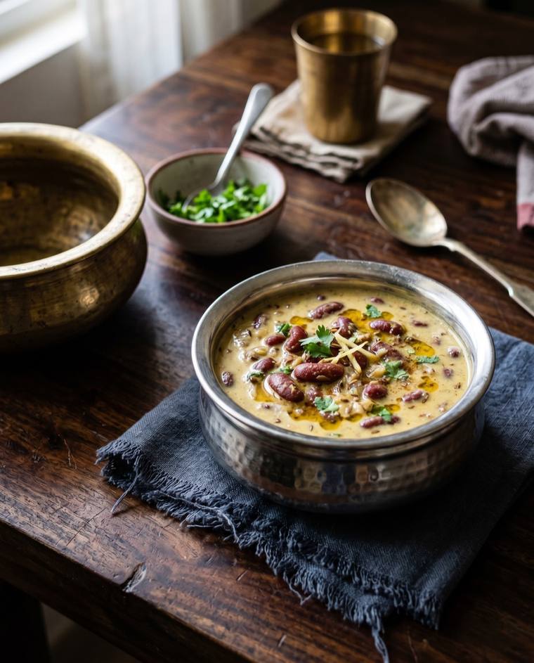 Rajma Madra, a Himachal Pradesh dish, 208 kcal per serving