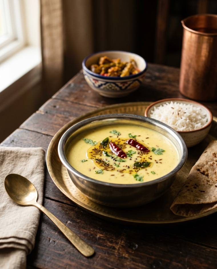 Haryanvi Kadhi, a Haryana dish, 127 kcal per serving
