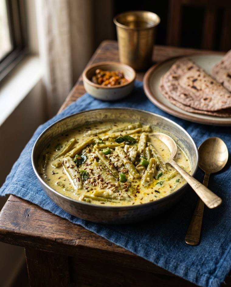 Singri ki Sabzi, a Haryana dish, 68 kcal per serving