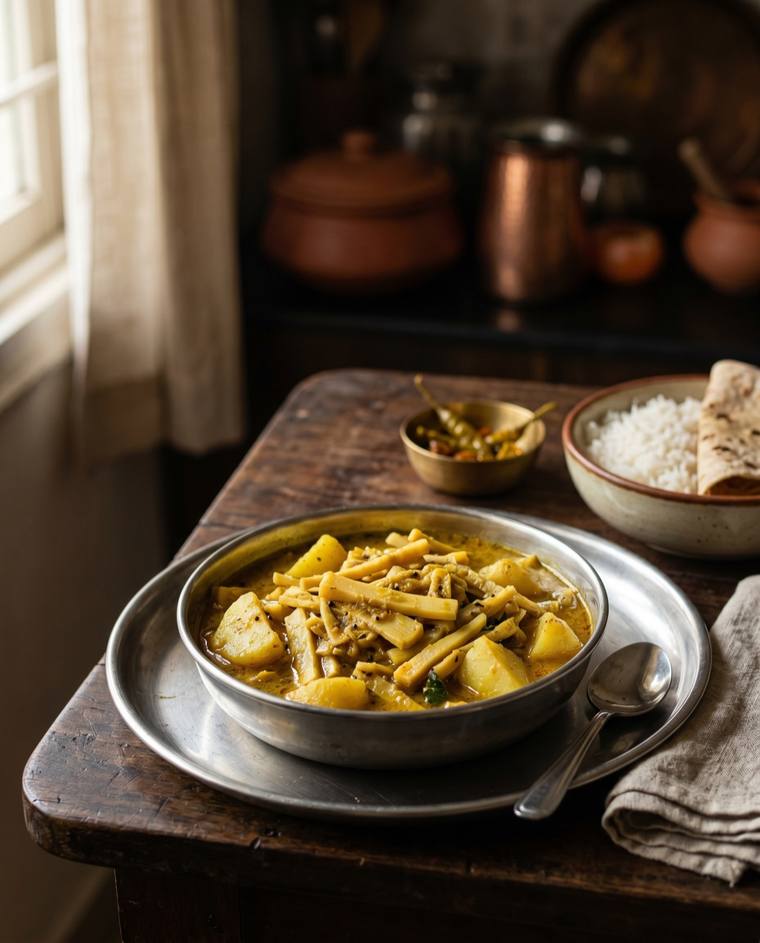 Bamboo Shoot Curry, a Jharkhand dish, 61 kcal per serving