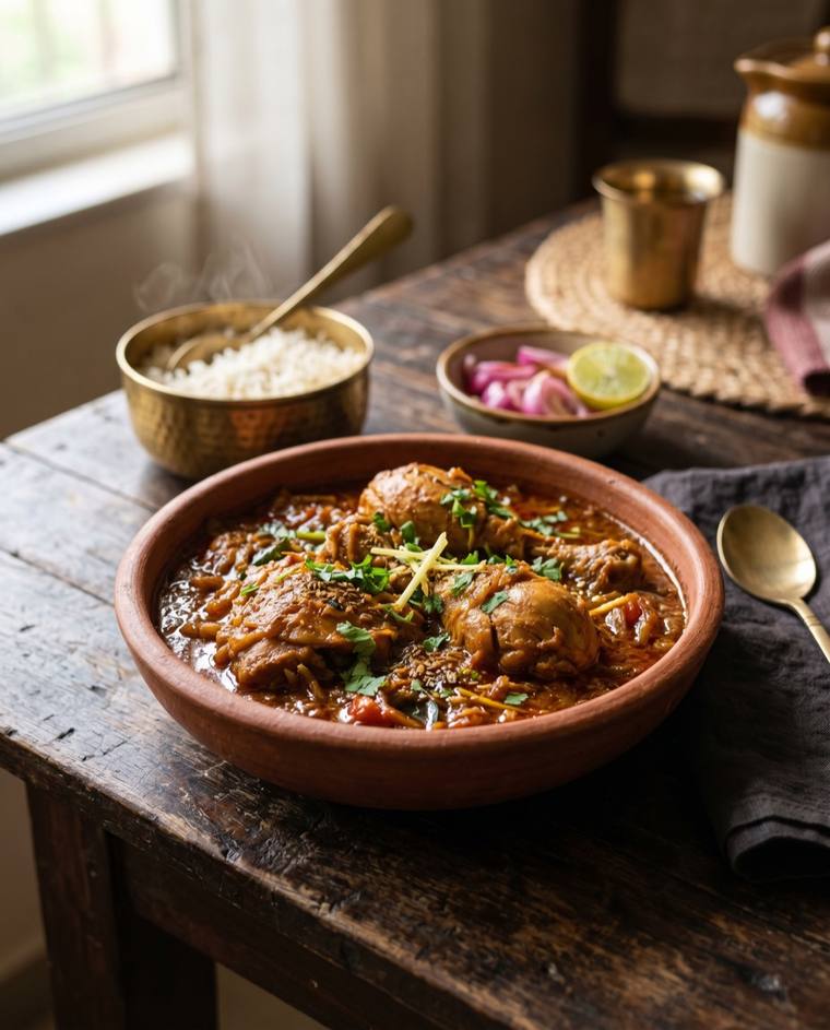 Jharkhandi Chicken Curry, a Jharkhand dish, 323 kcal per serving