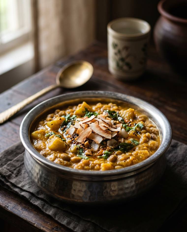 Erissery, a Kerala dish, 138 kcal per serving