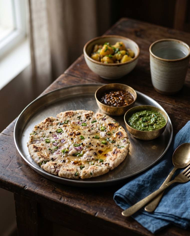 Akki Roti, a Karnataka dish, 248 kcal per serving