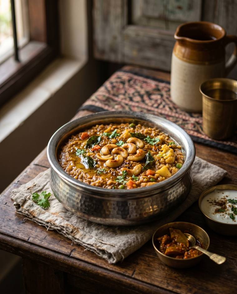 Bisi Bele Bath, a Karnataka dish, 321 kcal per serving