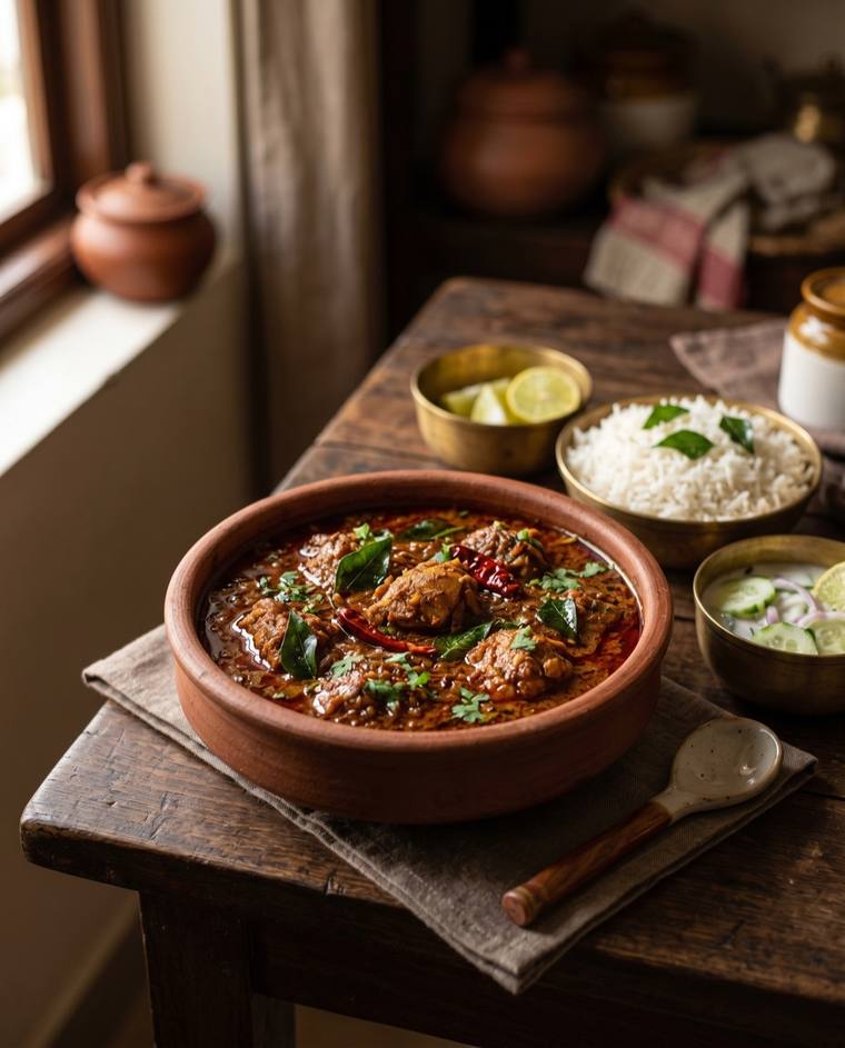 Kori Gassi, a Karnataka dish, 387 kcal per serving