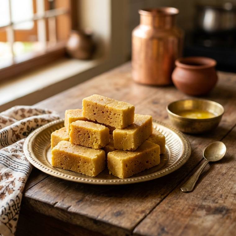 Mysore Pak, a Karnataka dish, 383 kcal per serving
