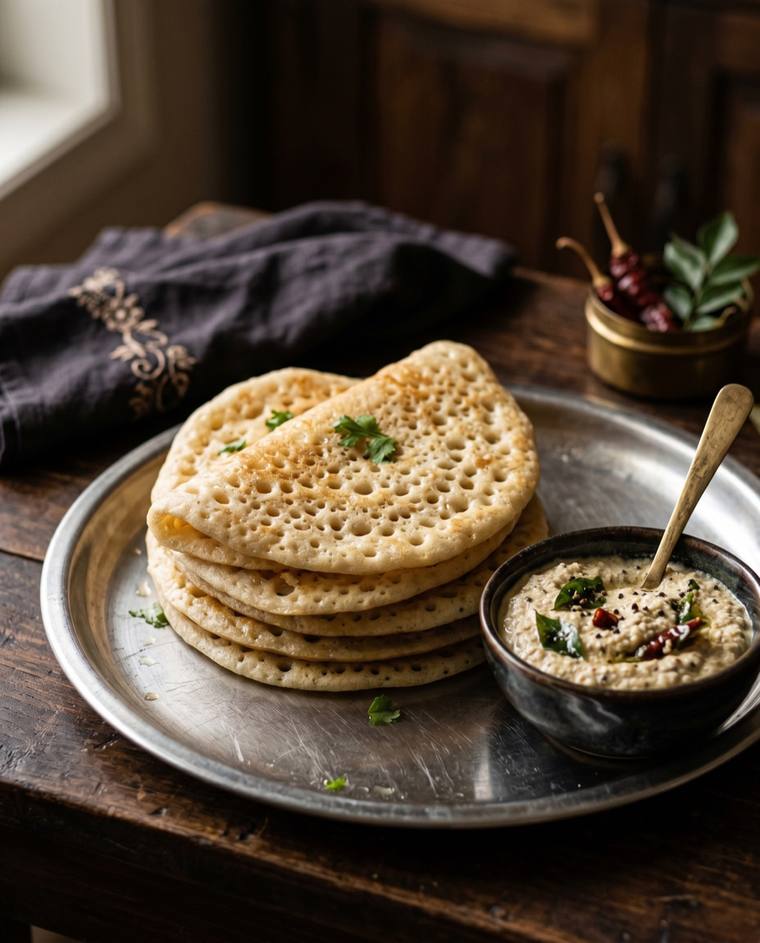 Set Dosa, a Karnataka dish, 237 kcal per serving