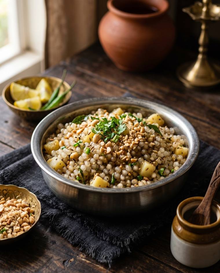 Sabudana Khichdi, a Maharashtra dish, 257 kcal per serving