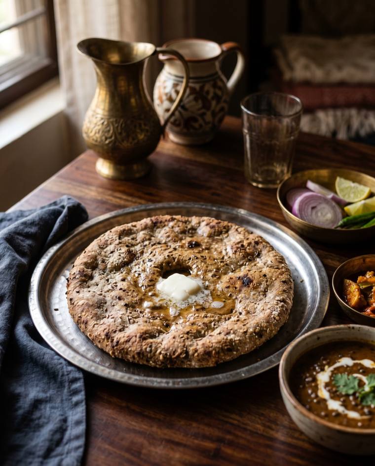 Thalipeeth, a Maharashtra dish, 223 kcal per serving