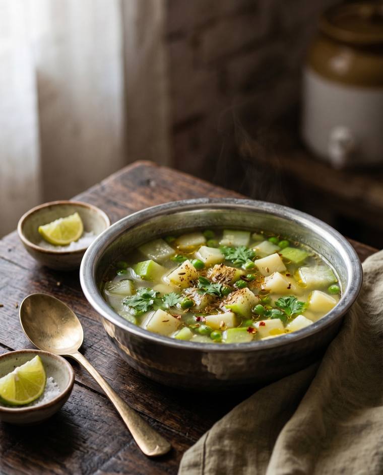 Kangshoi, a Manipur dish, 48 kcal per serving