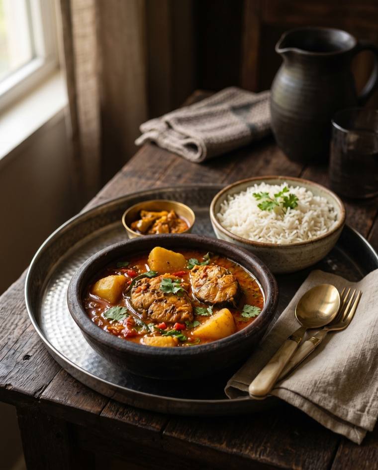 Nga Thongba, a Manipur dish, 190 kcal per serving