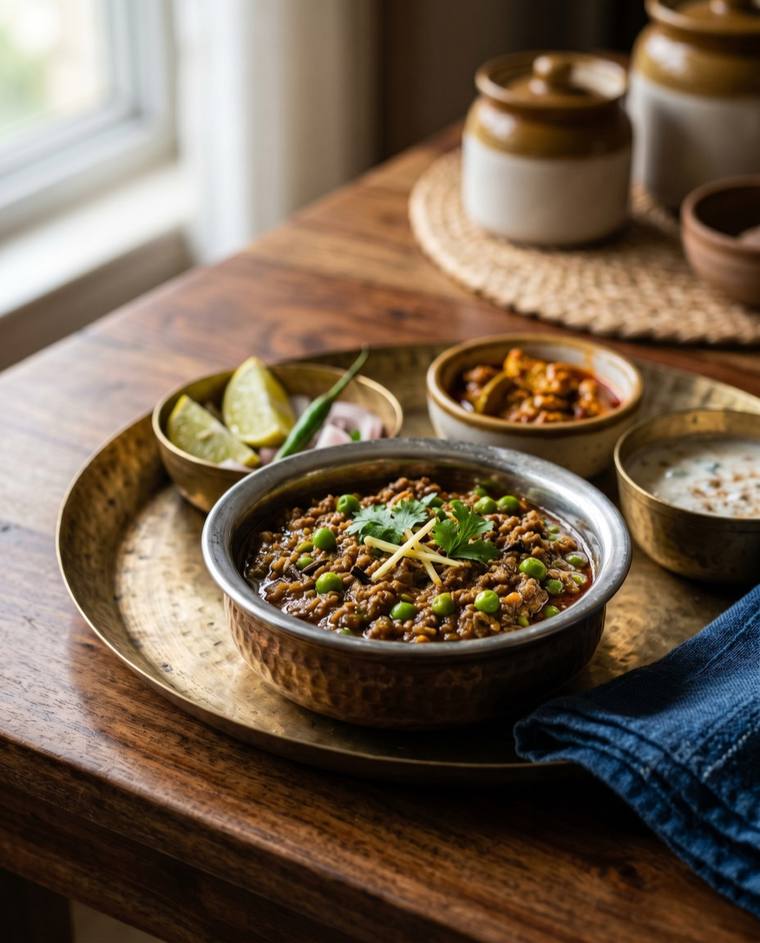 Bhopali Keema, a Madhya Pradesh dish, 232 kcal per serving