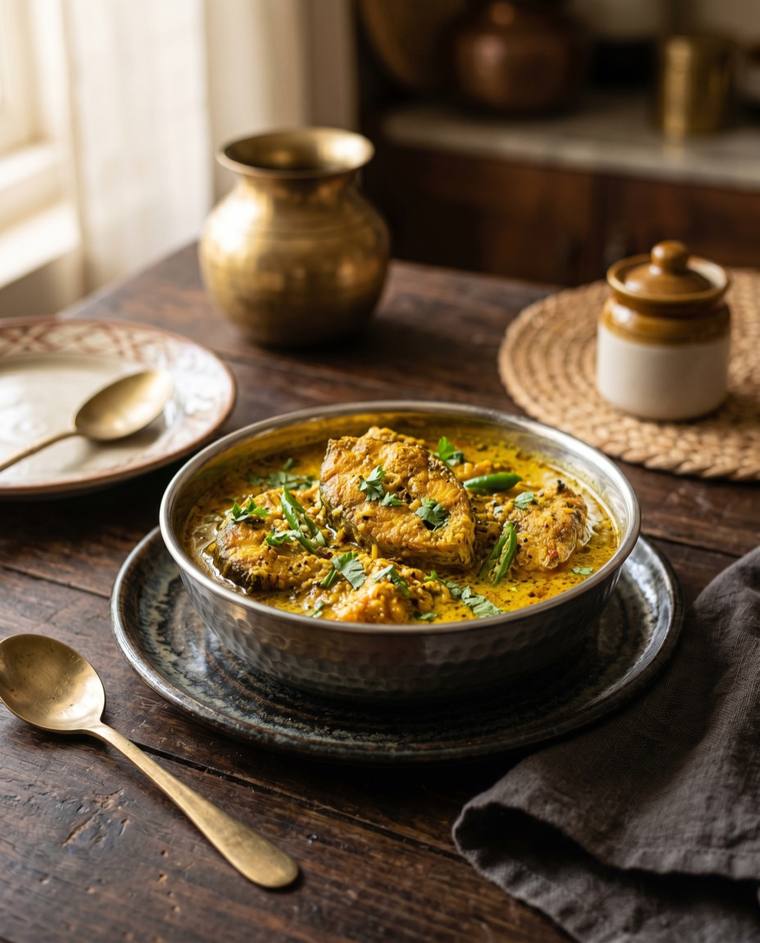 Macha Besara, a Odisha dish, 221 kcal per serving