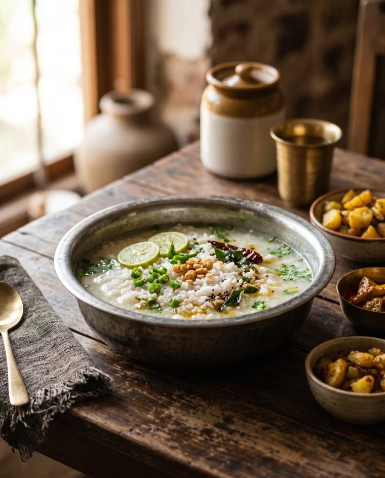 Pakhala Bhata, a Odisha dish, 142 kcal per serving