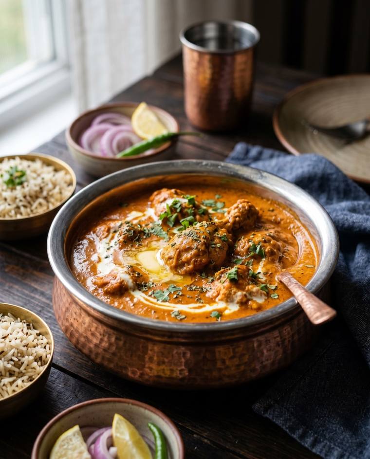 Butter Chicken, a Punjab dish, 384 kcal per serving