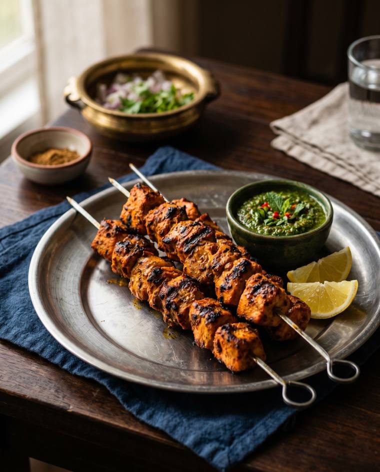 Chicken Tikka, a Punjab dish, 288 kcal per serving