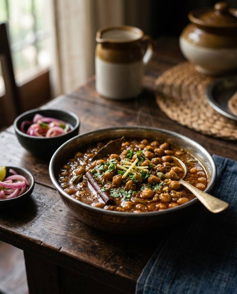 Chana Masala, a Punjab dish, 233 kcal per serving
