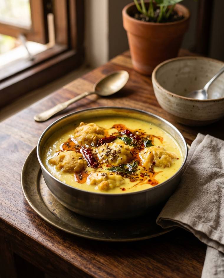 Kadhi Pakora, a Punjab dish, 229 kcal per serving