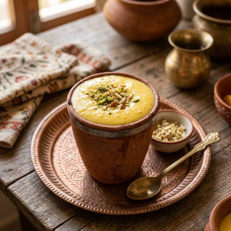Mango Lassi, a Punjab dish, 237 kcal per serving