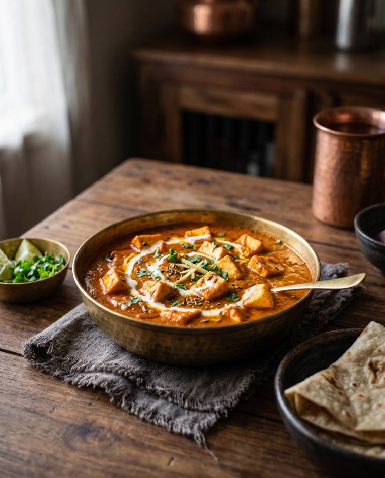 Paneer Butter Masala, a Punjab dish, 330 kcal per serving