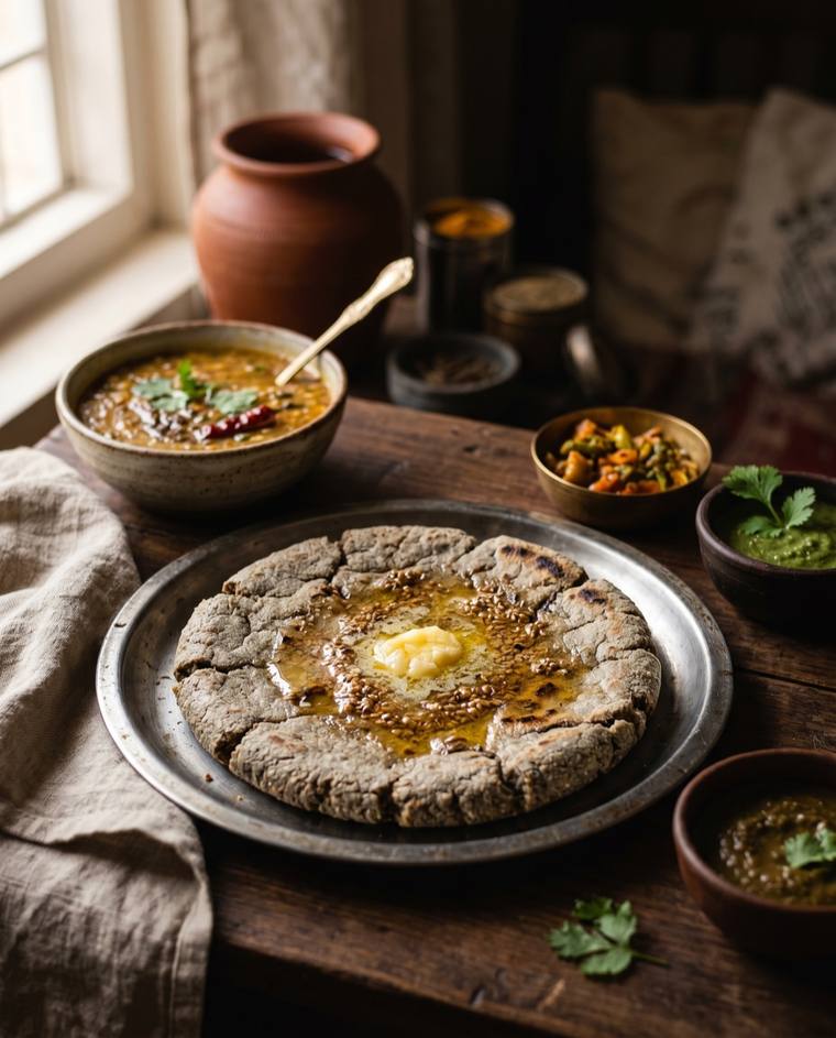 Bajre ki Roti, a Rajasthan dish, 209 kcal per serving