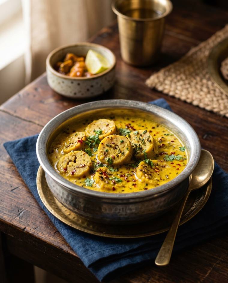 Gatte ki Sabzi, a Rajasthan dish, 204 kcal per serving