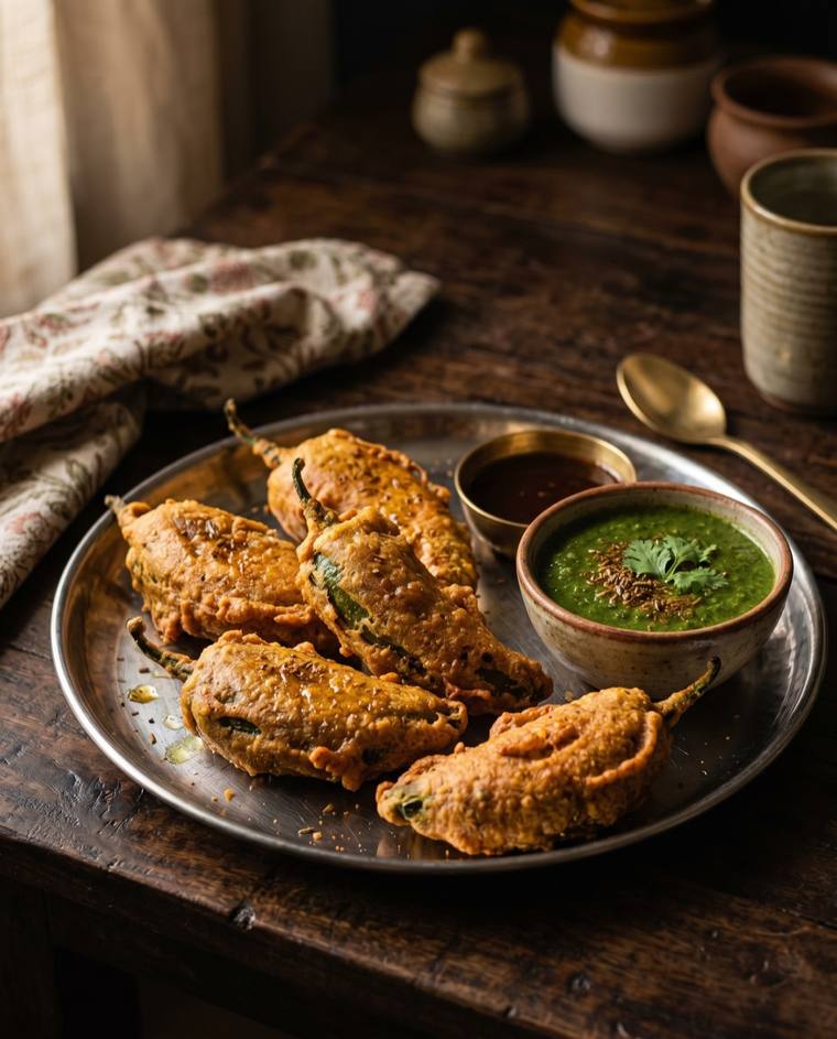 Mirchi Vada, a Rajasthan dish, 187 kcal per serving