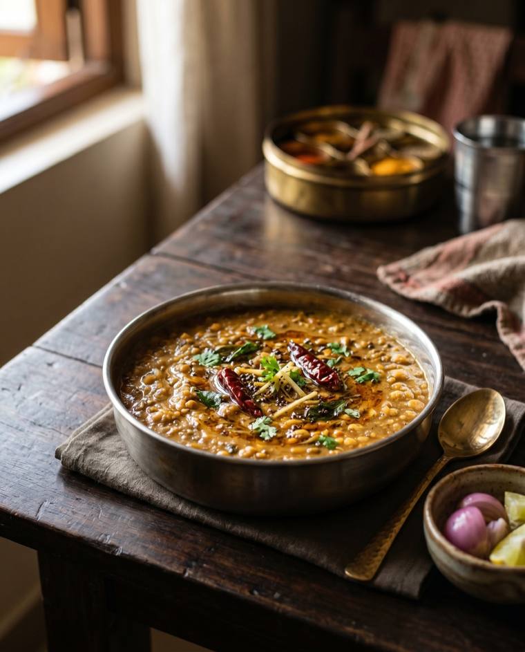 Panchmel Dal, a Rajasthan dish, 155 kcal per serving