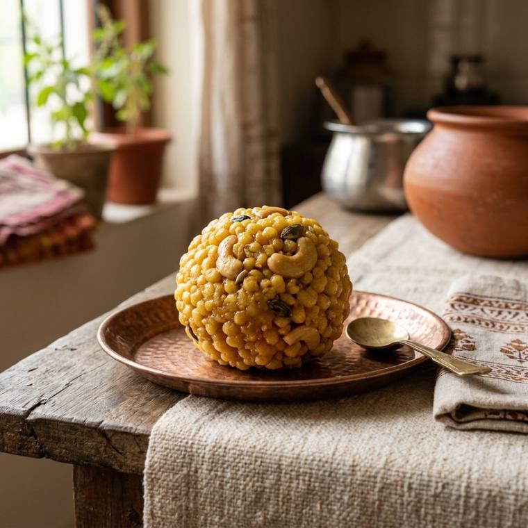 Boondi Laddu, a Andhra Pradesh dish, 511 kcal per serving