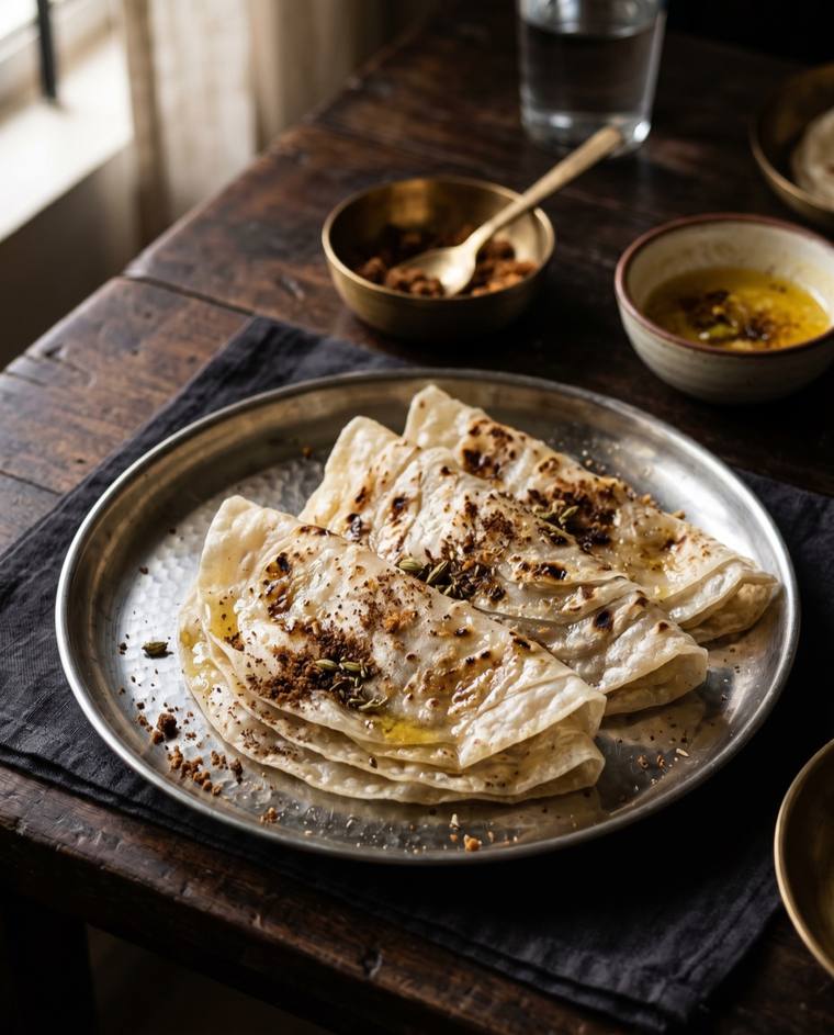 Pootharekulu, a Andhra Pradesh dish, 288 kcal per serving
