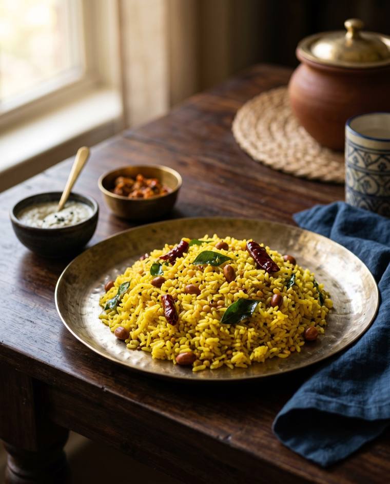 Pulihora, a Andhra Pradesh dish, 365 kcal per serving