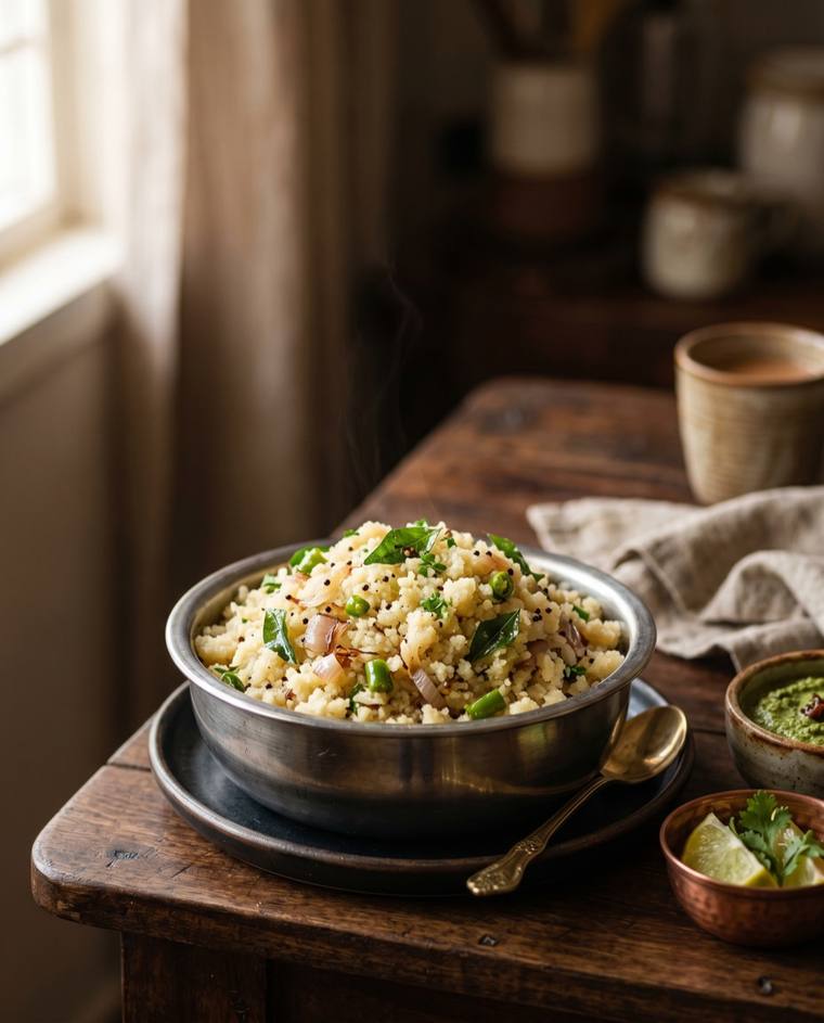Ravva Upma, a Andhra Pradesh dish, 237 kcal per serving