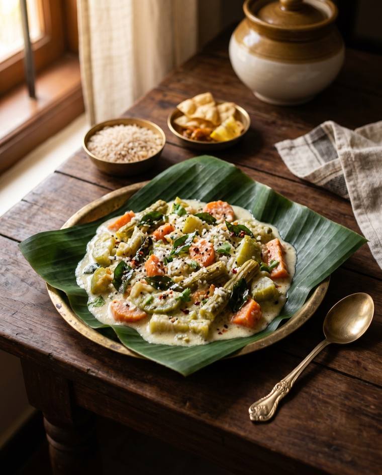 Avial, a Tamil Nadu dish, 132 kcal per serving