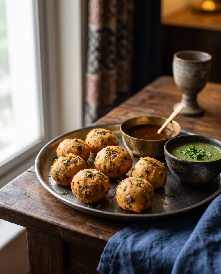 Kuzhi Paniyaram, a Tamil Nadu dish, 215 kcal per serving