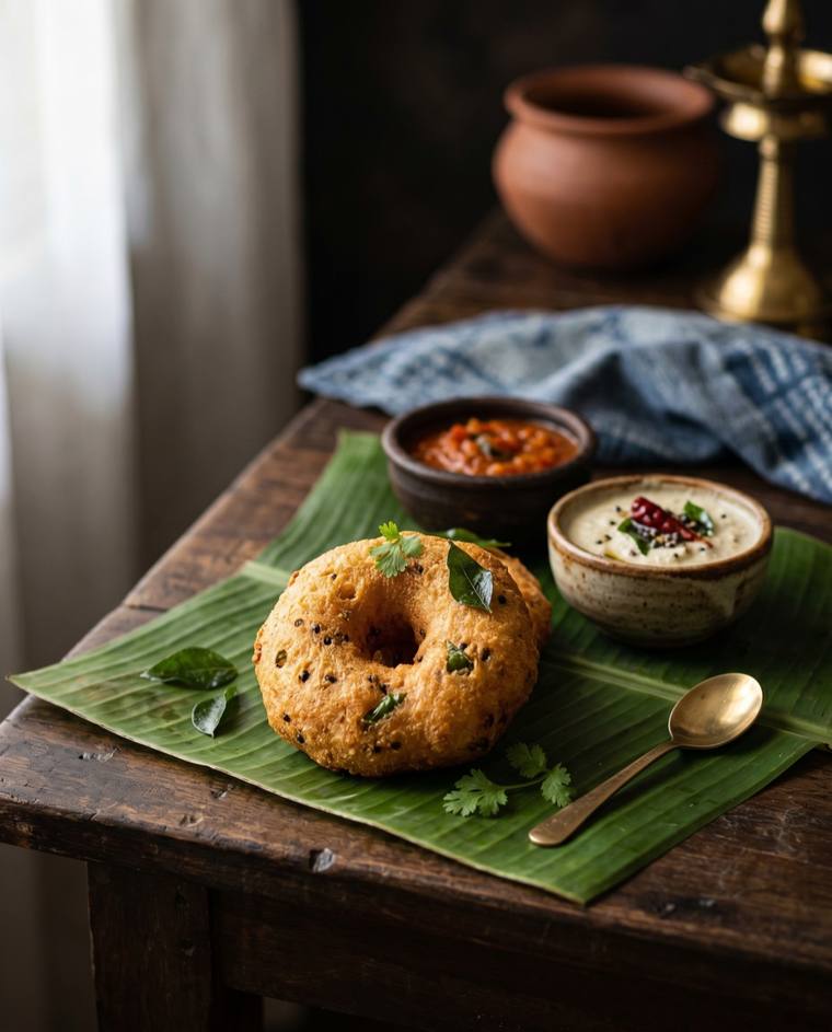 Medu Vada, a Tamil Nadu dish, 245 kcal per serving