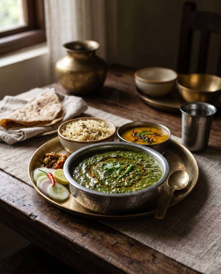 Kafuli, a Uttarakhand dish, 62 kcal per serving