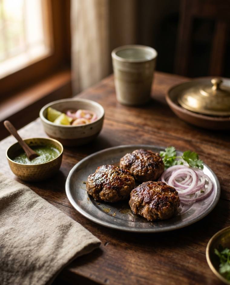 Galouti Kebab, a Uttar Pradesh dish, 224 kcal per serving